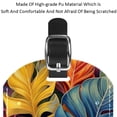 thumbnail image 4 of Square 2Pack PU Leather Tropical Leaves Cruise Luggage Tag with Privacy Cover and Name ID Tag for Travel Handbags Backpacks Luggage Tags, 4 of 6