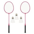 thumbnail image 3 of braveheart 2Pcs Badminton Rackets with 3 Nylon Family Balls Training Pink Badminton Racquets Pink 67cm, 3 of 6