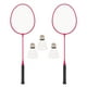 thumbnail image 3 of 2 raquetas de bádminton con 3 pelotas de nailon, volante de bádminton profesional para Rosa, 3 of 8