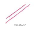 thumbnail image 3 of INSPIRE CHIC Two-Color Twill Dot Shoelaces, 2 Pairs of Striped Round Shoelaces for Martin Boots White-Hot Pink 120cm/47.2", 3 of 5