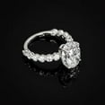 thumbnail image 3 of solitaire jewels 3.75CT Oval Moissanite Hidden Halo Engagement Ring For Women, 10K White Gold, 3 of 6