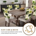 thumbnail image 4 of Abstract Green Block Chair Covers Set of 4 Dark Green Square Modern Art Chair Back Covers Stretch Removable Washable Chairs Slipcovers Chair Protector for Dining Room Kitchen Party Decor, 4 of 5