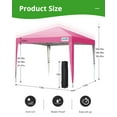 thumbnail image 4 of Quictent 10'x10' Pop up Canopy Tent with Sidewalls Instant Outdoor Gazebo Easy Party Tent Enclosed Waterproof, Easy Set up (Pink), 4 of 11