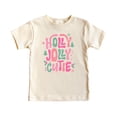 thumbnail image 2 of Holly Jolly Cutie Shirt for Girls Festive Christmas Graphic Tee for Kids Natural Shirt 4T, 2 of 5
