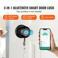thumbnail image 2 of KFFKFF Poignée de Porte Intelligente, Serrure Biométrique avec Bluetooth et Gestion via Application Mobile, Idéale pour les Pièces Résidentielles, les Zones de Rangement, Noir, 2 of 9