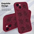 thumbnail image 3 of Funda de teléfono MZELQ para iPhone 15 de silicona, color rojo girasol, 3 of 6