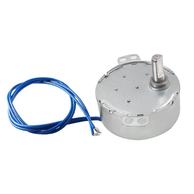 HUGFEGWE 2Pcs Synchronous Motor AC 110V 2.5-3RPM Turntable Motor Synchron Motor CW Direction 4W TYC-50 D Shaft U2536-18533