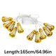 thumbnail image 3 of Fiudx Farolillos Led para Ramadán, Exquisito Diseño Dorado, 10 Bombillas Led Multicolores En Blanco Cálido, Cable Transparente, Decoración para Fiestas, Uso En Interiores, 165 Cm de Largo, Funciona c, 3 of 3
