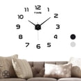 thumbnail image 5 of Luxtrada Frameless Wall Clock, Large Modern 3D Mirror Wall Clock Mute Diy Wall Stickers For Living Room Bedroom Home Decoration (Black), 5 of 8