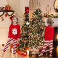 thumbnail image 2 of ZHAOCHENG Pijamas navideños para niñas, pijamas navideños para niños pequeños, conjunto de pijamas de invierno, ropa para niños, 110 cm, 2 of 5