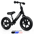 thumbnail image 1 of Gymax 12'' Balance Bike Kids No-Pedal Learn To Ride Pre Bike w/ Adjustable Seat Black, 1 of 10