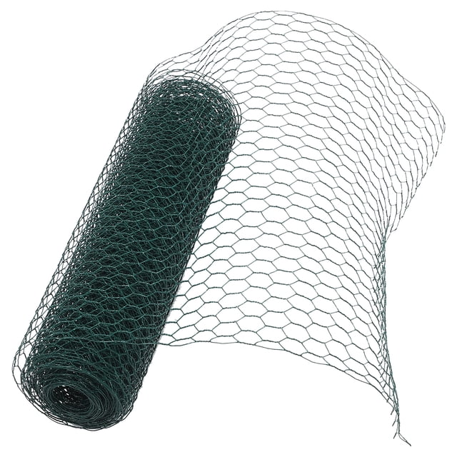 Malla de alambre para gallinero de 40 cm x 500 cm, color verde, ideal para floristería, manualidades, cerca hexagonal de hierro para gallinero, jaula para conejos, arreglos florales de jardín