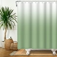 thumbnail image 4 of Lfeey Shower Curtain, Bathroom Waterproof Washable Fabric with Hooks, Light Green White Ombre, 72x72 inches, 4 of 5