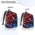 thumbnail image 2 of Honeii Red And Blue Lightning Print Canvas Backpack for School & Outdoor,Laptop Excursion Backpack,Notebook School Bookbag For Men Women,for Work, Travel, and Everyday Use-Small, 2 of 5