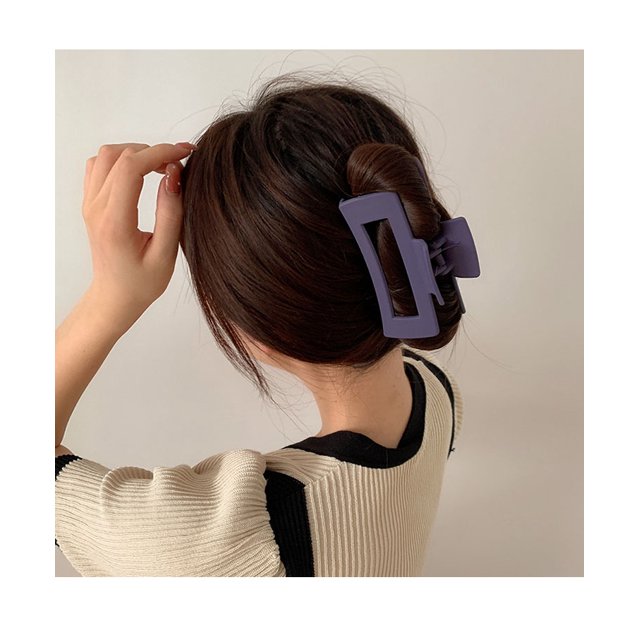Pinza cuadrada para el pelo, pinza para el pelo, pinza para la parte posterior de la cabeza, sencilla, elegante, grande, pinza para el pelo, pinza para el baño con forma de tiburón