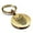 Gold, variant on Stainless Steel Geometric Polygon Wolf Animal Round Medallion Keychain Circle Ring