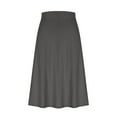 thumbnail image 5 of Dxzfnsa Womens Flowing Skirts Women Fashion Casual Solid Color Mid Length Skirts Trumpet Elastic Mid Length Skirt High Waisted Midi Skirts, 5 of 8