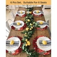 thumbnail image 4 of 15 Inch Round Placemats Set of 6, Christmas Red Check Non Slip Heat Insulation PP Table Mats, Poinsettia Xmas Flower Snowflake Berry Washable Place Mats for Kitchen Dining Party Table Decor, 4 of 7