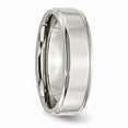 thumbnail image 4 of Stainless Steel Ridged Edge 7mm Polished Band, Available in Multiple Sizes, 4 of 9