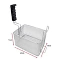thumbnail image 2 of Frying Basket Stainless Steel Square for Deep Fryer, Can Fry Chicken Legs, Fries, Chicken Fillet, Snacks 8L, 2 of 3