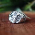 thumbnail image 5 of Occult Goat Skull Ring, 925 Sterling Silver, Horned Skull Ring, Handmade Ring, Statement Ring, Oxidized Ring, Goat Head Ring, Men's Ring****, 5 of 7