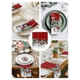 thumbnail image 3 of Red White Snowman Christmas Cloth Napkins Set of 4 Reusable Dinner Napkins, Xmas Tree Snowflake Winter Cocktail Napkin Washable Table Napkins for Wedding/Holiday Party/Baby Shower 20"x20", 3 of 7