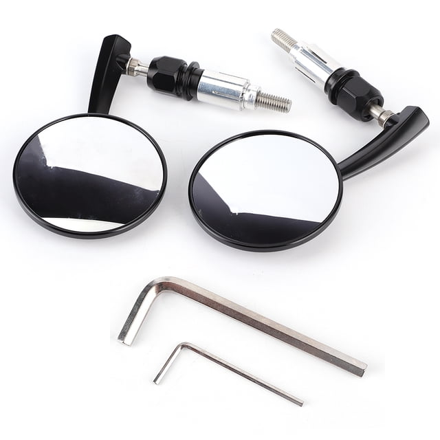 Motorbike Accessory,Handlebar Round Rearview Mirror Black Round Rearview Mirror Motorcycle Rearview Mirror State-of-the-Art Design
