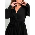 thumbnail image 2 of ELOQUII Women's Plus Size Knot Front Pleated Skirt Dress, 2 of 6