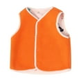 thumbnail image 6 of ZQUUVOU Toddler Boys Girls Fleece Lined Vest Zipper Sleeveless Cartoon Pattern Cute Jacket Fall Winter Outwear Clothes Orange, 6 of 9
