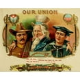 thumbnail image 2 of Vintage Apple Collection 14x12 Gold Ornate Wood Framed with Double Matting Museum Art Print Titled - Our Union, 2 of 4