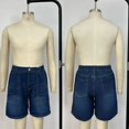 thumbnail image 5 of Men's Baggy Denim Shorts Elastic Waist Stretchy Jean Shorts Wide Leg Relaxed Fit Summer Comfort Jorts, 2XL, 5 of 6