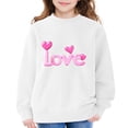 thumbnail image 6 of Ruyang LOVE Heart Sweatshirt for Girls Valentines Day Graphic Pullover Sweaters Cute Trendy School Preppy Sweatshirts, 6 of 6