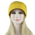 thumbnail image 4 of pxiakgy baseball cap women soild india stretch turban hat camouflage hair loss head scarf wrap yellow + one size, 4 of 9