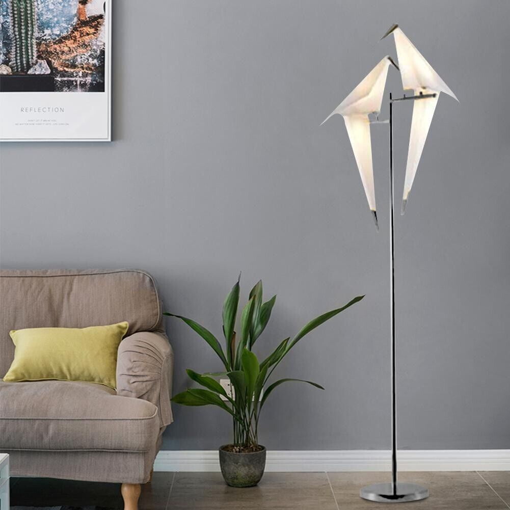 KPIBEST NEW Paper Cranes Floor Lamp LED Double Origami Swing Bird Decor Light for Living Room Bedroom Kids Room Office