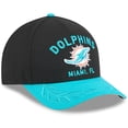 thumbnail image 3 of Men's New Era Black/Aqua Miami Dolphins 2025 NFL Draft 9FORTY A-Frame M-Crown Adjustable Hat, 3 of 5