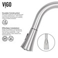 thumbnail image 2 of VIGO Aylesbury Single Handle Pull-Down Sprayer Kitchen Faucet in Stainless Steel, 2 of 11