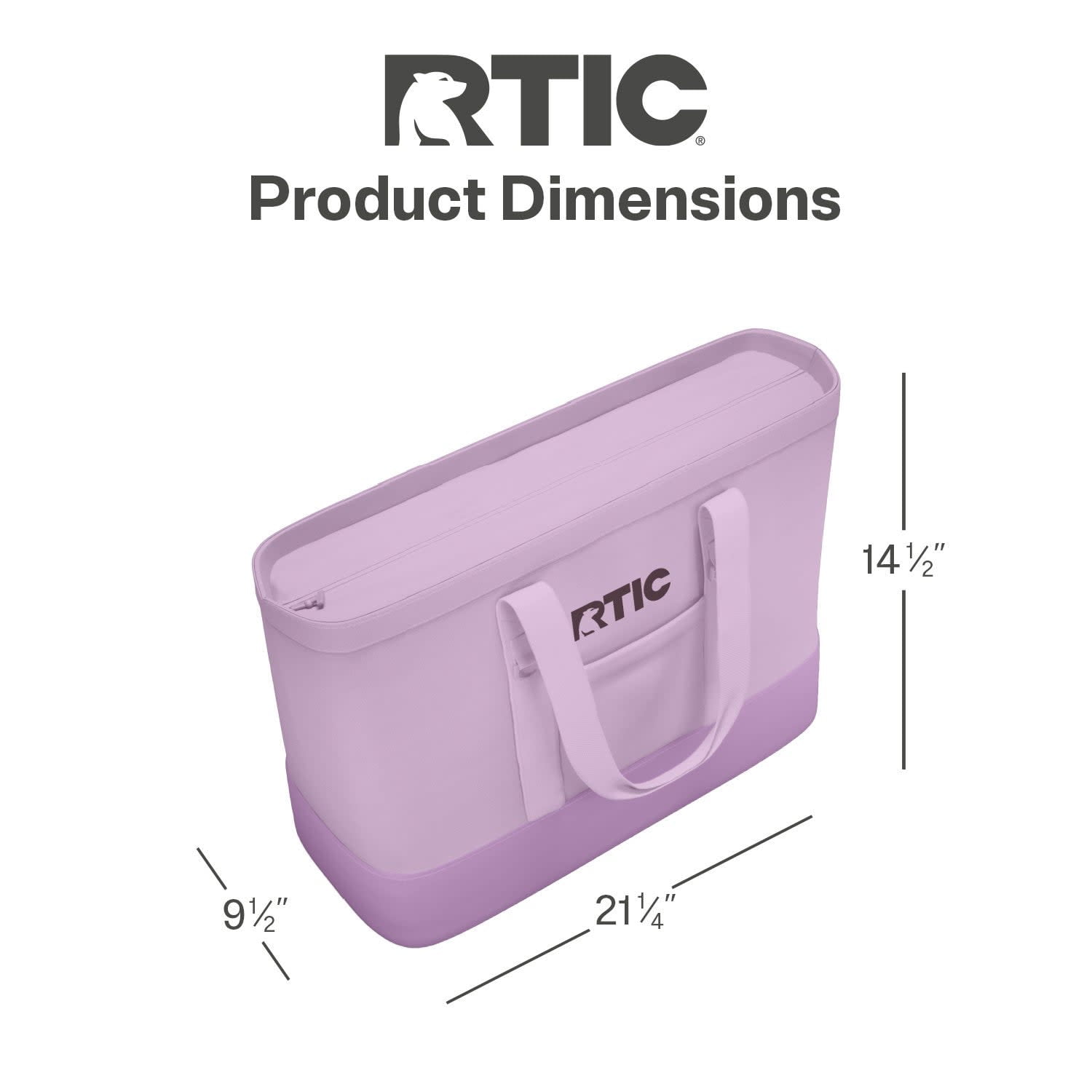 RTIC Everyday Insulated Tote Bag, 35 Ltr Cooler Bag, Leak-Free Interior, Fits 58 Cans, Lavender