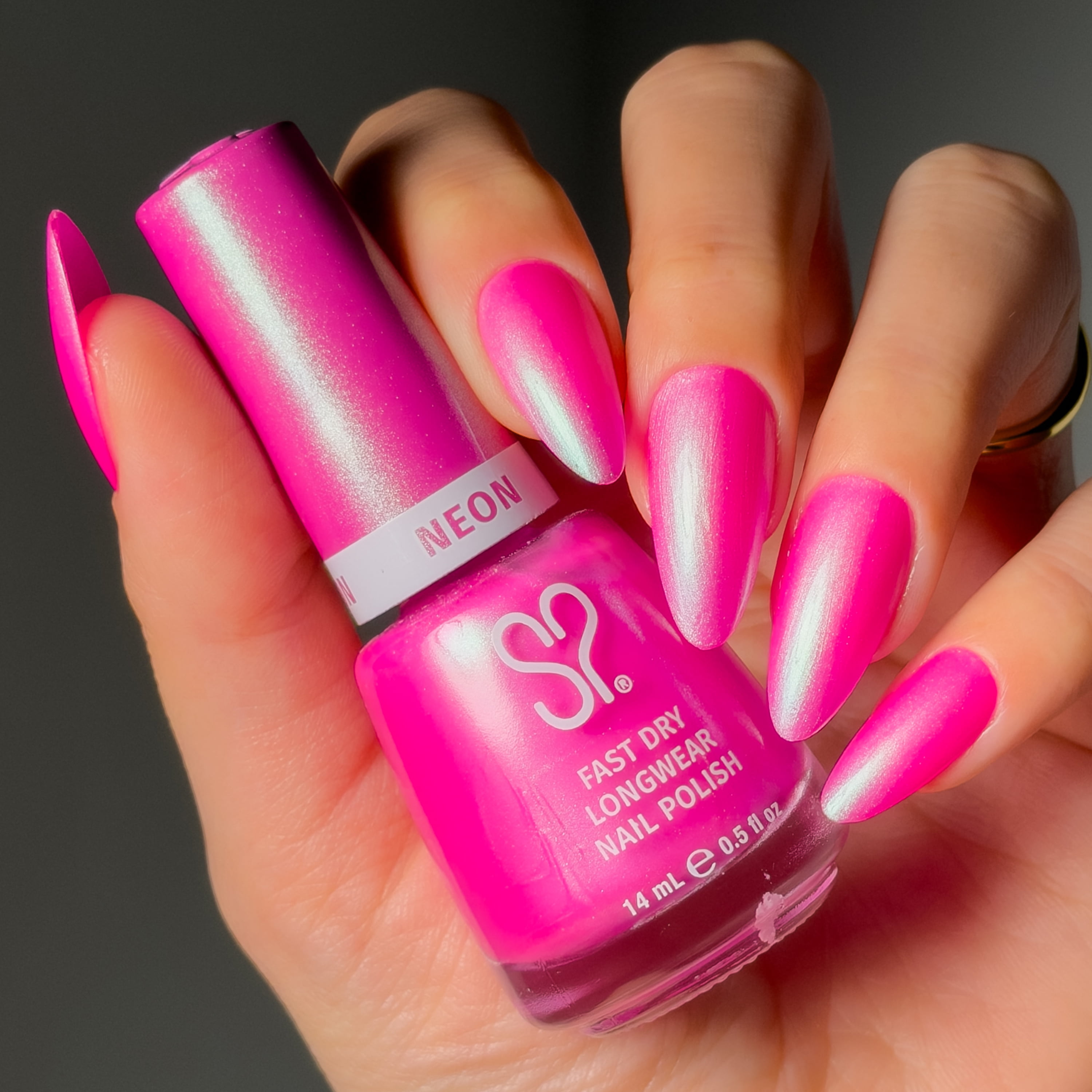 Salon Perfect Neon Nail Polish, 460 Purple Pop, 0.5 fl oz
