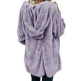 thumbnail image 4 of JUNWELL Women‘s Oversized Open Front Hooded Draped Pockets Cardigan Coat, 4 of 7