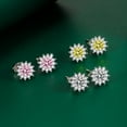 thumbnail image 2 of Diamond Earrings for Women S925 Silver Needle Sunflower Earrings Jewelry for Her Birthday Christmas Gift, 2 of 11