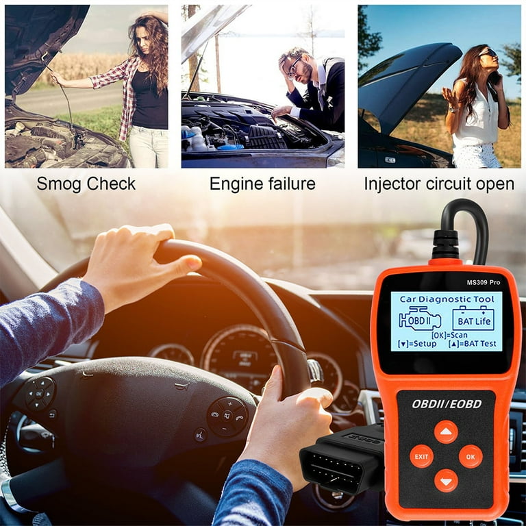 Autel OBD2 Scanner MS309 Universal Car Engine Fault Code Reader, Check  Engine Light and Emission Monitor Status, OBDII CAN Diagnostic Scan Tool