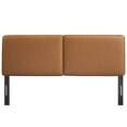 thumbnail image 4 of Lindee Vegan Leather Full Headboard in Tan, 4 of 8