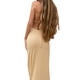 thumbnail image 4 of VISgogo Vestido de tubo para mujer, sin mangas, sin espalda, con cordones, sólido, para verano, cóctel, vestido largo VISgogo moda, 4 of 5