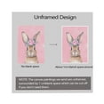 thumbnail image 2 of WFSposter Pink Easter Bunny Rabbit Canvas Wall Art Print, Easter Decor Bunny Nursery Girl Room Decor, Flower Animal Nursery Decor, Rabbit Wall Art for Nursery Girls Room Bedroom Kid's Room 11x14In, 2 of 7
