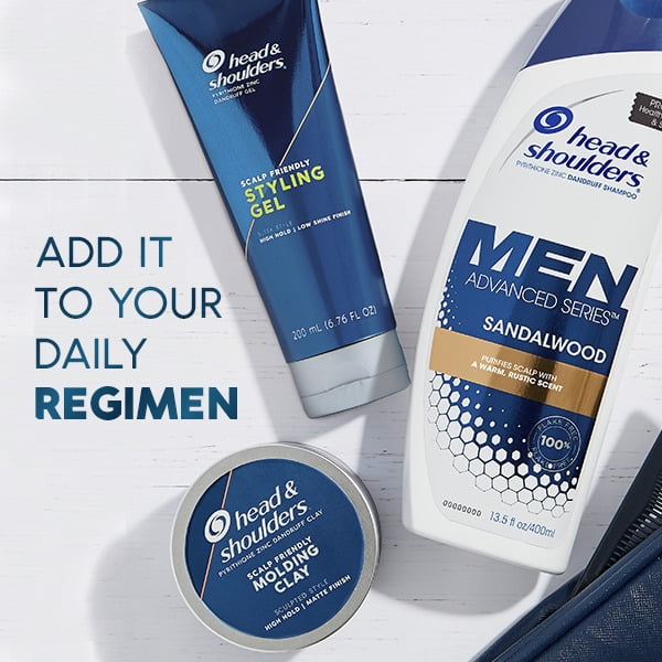 Head and Shoulders Anti-Dandruff Styling Hair Gel for Men, 6.76 fl oz