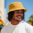 thumbnail image 5 of Dalix Lil Alien Embroidered Cotton Bucket Hat Cap Outdoor Space Summer Mens in Golden Cream S Small, 5 of 5
