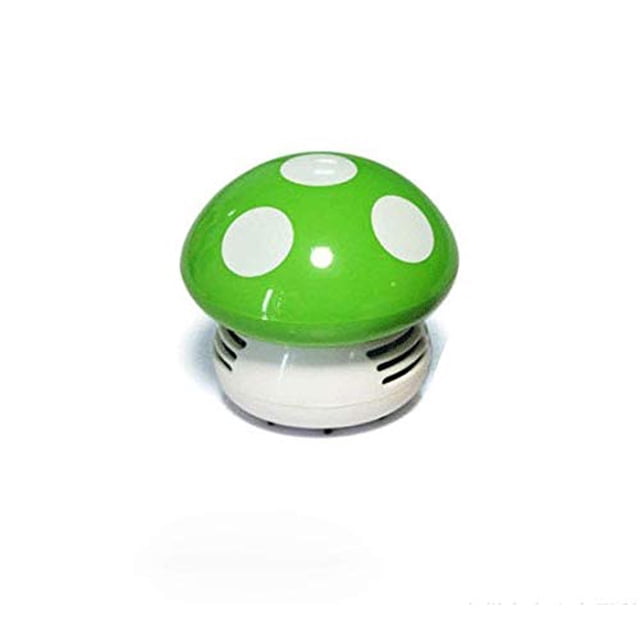 Mini aspiradora de mesa Gocomcom Honbay, con forma de hongo, portátil y de esquina (verde)