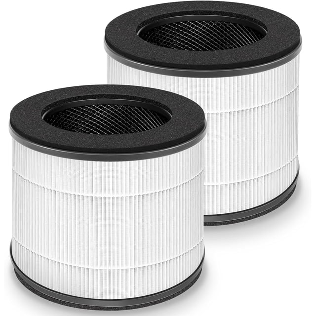 AP-T10FL AP-T10 Air Purifier Filter Replacement for Homedics Air Purifier by - Fit for Homedics Total Clean Air Purifier AP-T10-BK AP-T10-WT-360 Degree H13 True HEPA with Activat Carbn 2Pack