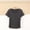 Dark Gray1, variant on Kajonyu Women's Nylon Spandex Crew Neck Short Sleeve Basic Workout Top