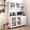 White, variant on 63" Wide White Kitchen Hutch Cabinet with Hanging Hooks for Kitchenware Organization